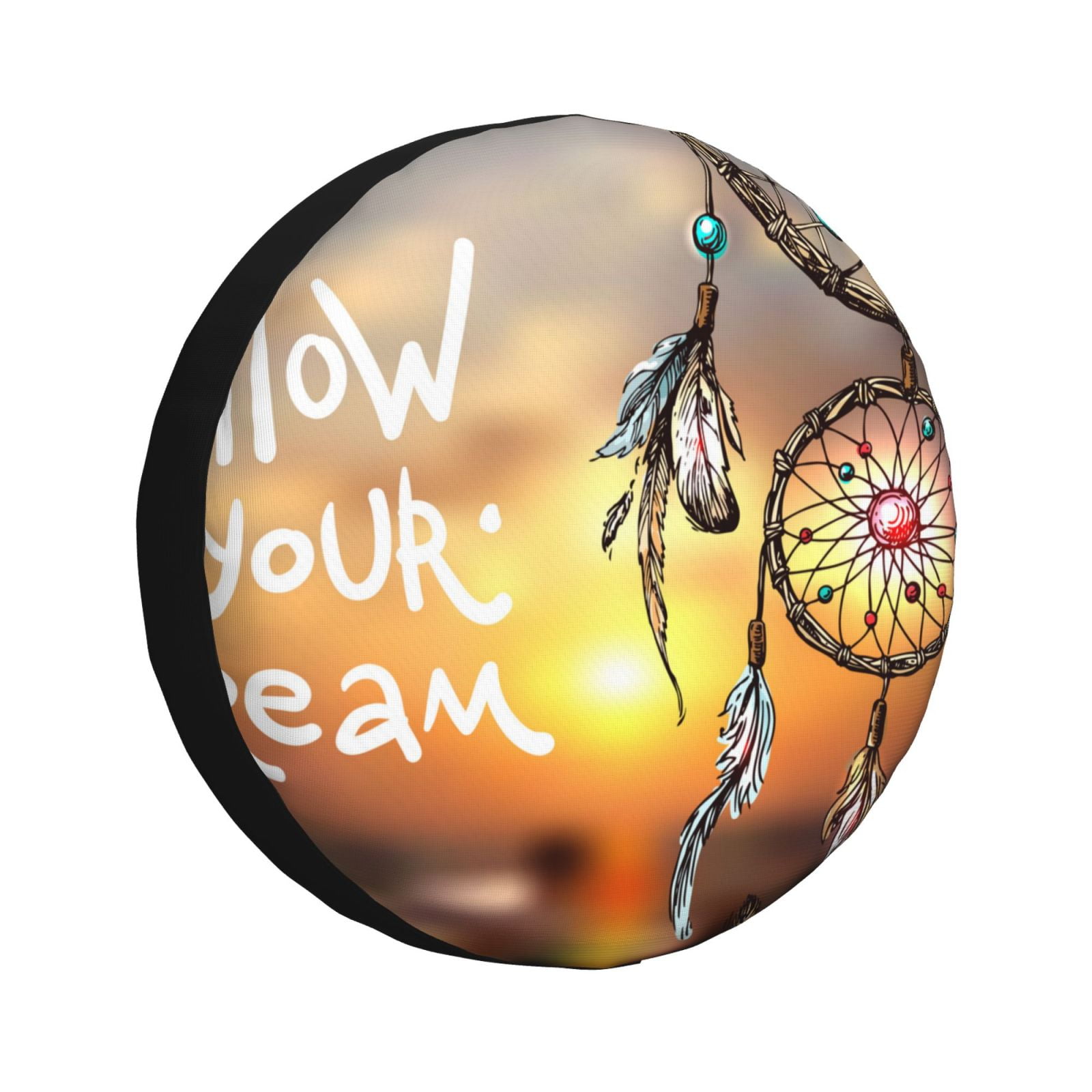 Salouo Follow Your Dream Dreamcatcher Print Spare Tire Cover 1417 inch