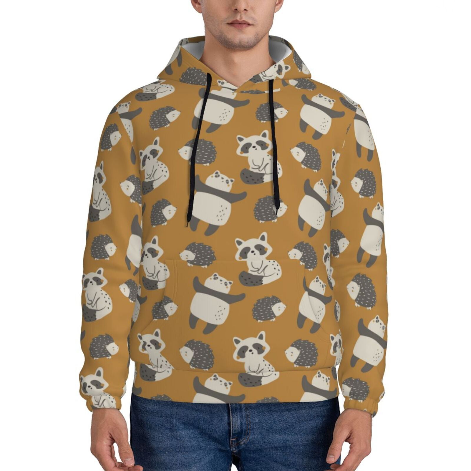 Men Hoodies Embriodery Loose Animal Peacock Casual main image 0