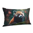 thumbnail image 1 of Salouo Forest Plant Raccoon Pattern Pillow Cases,1PC Pillow Covers with Envelope Closure Decorative Pillow Case for Bed Couch,Pillows Not Included-20"x30", 1 of 6