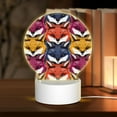 thumbnail image 1 of Salouo Fox Face for Round Acrylic Night Light - Acrylic Sheets with LED Light Lamp Base - Decorative Night Lamp for Restaurant Bar Cafe Shop Room Decoration, 1 of 9