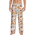 thumbnail image 1 of Salouo Foxes and Floral Harmony Print Pajama Pants for Men, Lounge Pants Elastic Waistband Casual Men's sleepwear Loungewear Sleep Pajama Pant -XX-Large, 1 of 7