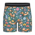 thumbnail image 1 of Salouo Foxes and Birds in Forest Pattern Men's Boxer Briefs, Soft & Breathable Underwear Elastic Waistband Briefs for Men,1-Pack, 1 of 7