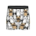 thumbnail image 1 of Salouo French Bulldog 2 Pattern Men's Boxer Briefs, Soft & Breathable Underwear Elastic Waistband Briefs for Men,1-Pack, 1 of 7