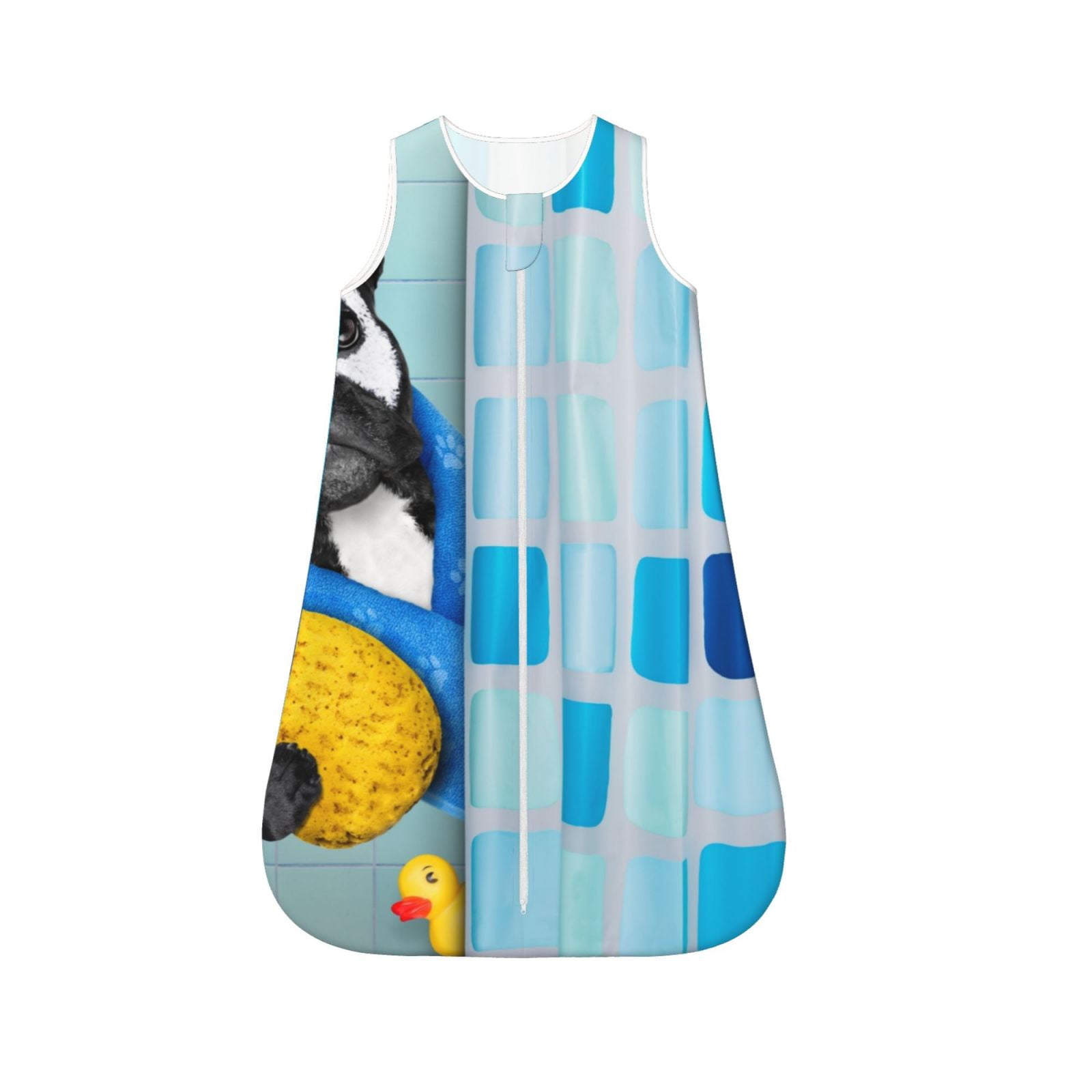 Salouo French Bulldog Dog in a Bathtub Print Baby Sleep Sack Wearable