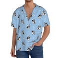 thumbnail image 1 of Salouo French Bulldog Puppy Pattern Cuban Collar Shirts for Men Button-Down Shirt Men's Short Sleeve Shirts Hawaiian Shirts Casual Shirts -Medium, 1 of 6