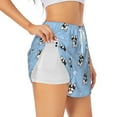 thumbnail image 1 of Salouo French Bulldog Puppy Print Women's 2 in 1 Running Shorts Double-Layer Shorts Athletic Workout Gym Yoga Shorts Running Shorts for Women-Small, 1 of 7