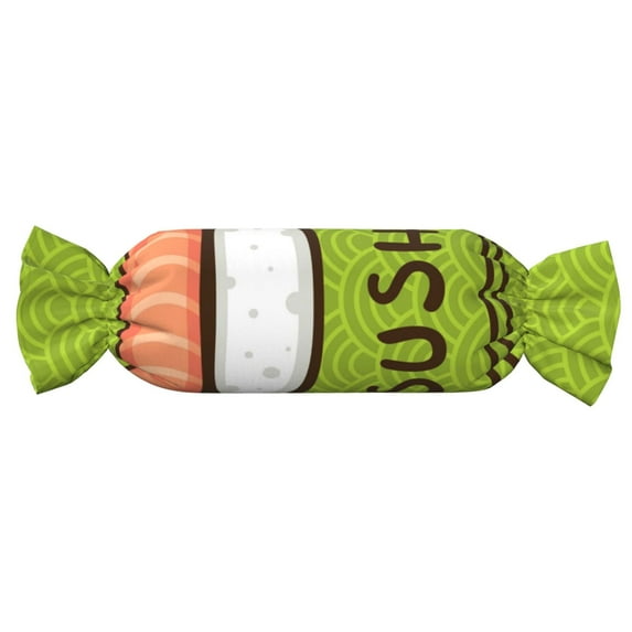 Salouo Fresh Sushi Pattern Cute Bolster Pillow,Cylindrical Pillow Long Pillow for Bed Round Side Pillow for Knee/Leg/Neck ,- Length 24.4" x 9.8" Diameter