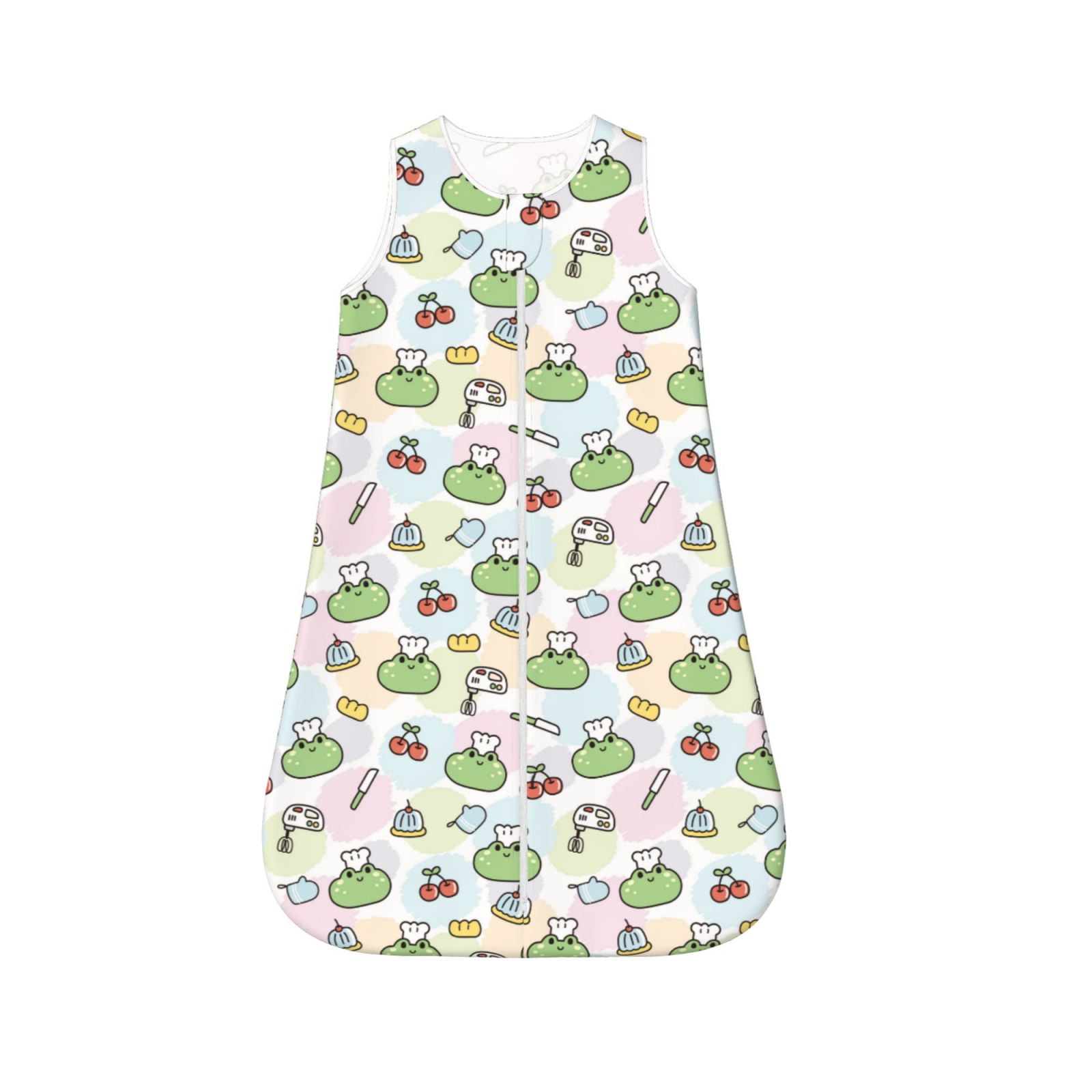 Salouo Frog Wear Chef Hat Print Baby Sleep Sack Wearable Blanket for
