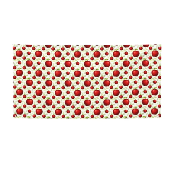 Salouo Fruit Apples Pattern Holiday Banner Outside Party Decoration Banner (1PC) Festival Supplies Fit for Birthday Parties & Celebrations & Chrismas-Medium