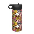 thumbnail image 1 of Salouo Fruit-Flavored Ice-Cream Pattern 18 oz Water Bottle With Straw,Stainless Steel Sports Water Cup Flask Wide Mouth Travel Thermal Mug for Home Office Car, 1 of 8