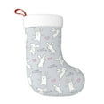 thumbnail image 1 of Salouo Fun Rabbit Print Christmas Stockings,Large Xmas Stocking Set of 1 Holiday and Farmhouse Stocking for Christmas Holiday Party Decoration(17.7*11 Inch), 1 of 7