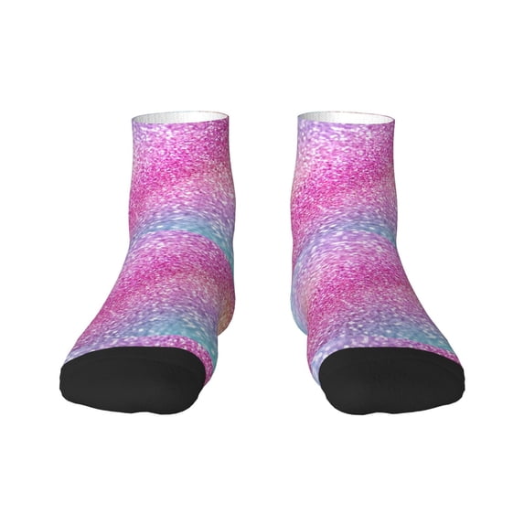 Salouo Fun Rainbow Pink Pattern Unisex Middle Tube Socks,Middle-Finger Knee High Socks Over The Calf Tube Stocking Crew Stockings for Women and Men Tube Socks