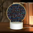 thumbnail image 1 of Salouo Function Source Code1 for Round Acrylic Night Light - Acrylic Sheets with LED Light Lamp Base - Decorative Night Lamp for Restaurant Bar Cafe Shop Room Decoration, 1 of 9