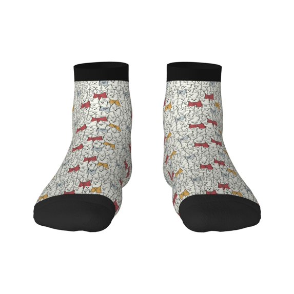 Salouo Funny Cat White Pattern Unisex Middle Tube Socks,Middle-Finger Knee High Socks Over The Calf Tube Stocking Crew Stockings for Women and Men Tube Socks