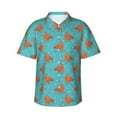 thumbnail image 1 of Salouo Funny Chicken for Hawaiian Shirt for Men,Summer Beach Casual Short Sleeve Button Down Shirts Men's Regular-Fit Short-Sleeve Print Shirt -XX-Large, 1 of 6