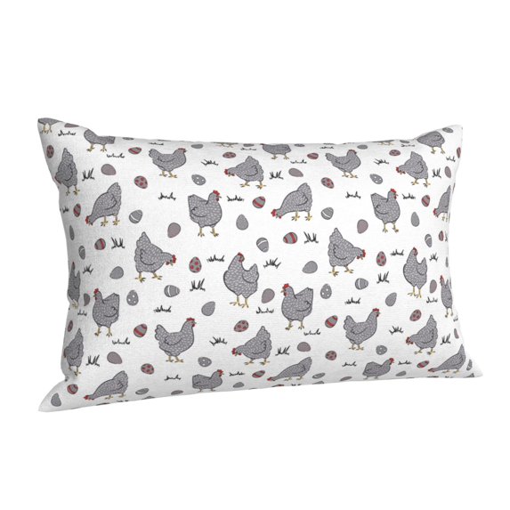 Salouo Funny Chicken Pattern Pillow Cases,1PC Pillow Covers with Envelope Closure Decorative Pillow Case for Bed Couch,Pillows Not Included-16"x24"