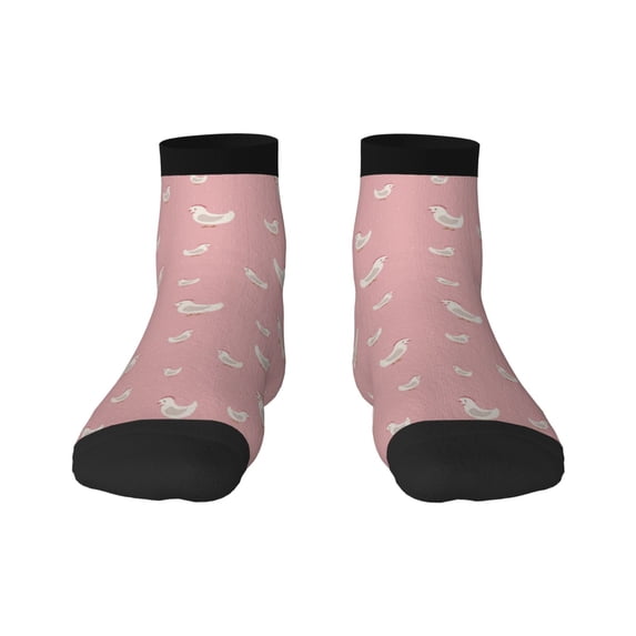 Salouo Funny Chicken Pattern Unisex Middle Tube Socks,Middle-Finger Knee High Socks Over The Calf Tube Stocking Crew Stockings for Women and Men Tube Socks