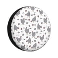 thumbnail image 1 of Salouo Funny Chicken Print Spare Tire Cover 14-17 inch Spare Tire Protector Universal Tough Tire Wheel Cover for Trailer SUV and Truck-, 1 of 6