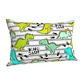 thumbnail image 1 of Salouo Funny Dinosaurs on Stripes Pattern Pillow Cases,1PC Pillow Covers with Envelope Closure Decorative Pillow Case for Bed Couch,Pillows Not Included-16"x24", 1 of 6