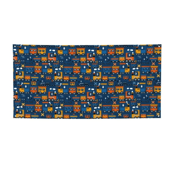 Salouo Funny Steam Train Pattern Holiday Banner Outside Party Decoration Banner (1PC) Festival Supplies Fit for Birthday Parties & Celebrations & Chrismas-Medium