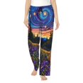 thumbnail image 1 of Salouo Galactic Night Over Meadow Print Women's Pajama Pants Casual Loose Sweatpants PJs Flowy Pants Drawstring Palazzo for Women Wide Leg Pants Lounge Pajama -XX-Large, 1 of 8