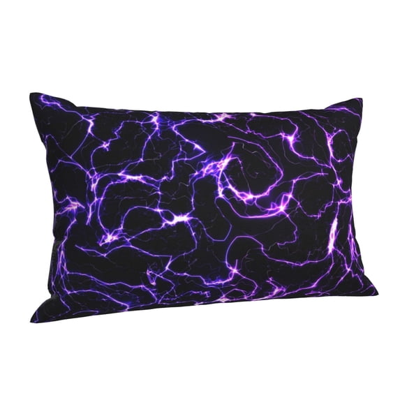 Salouo Galaxy Lightning Pattern Pillow Cases,1PC Pillow Covers with Envelope Closure Decorative Pillow Case for Bed Couch,Pillows Not Included-14"x20"