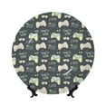 thumbnail image 1 of Salouo Gamers Pattern Bone China Decorative Plate,Holiday Decor Decorative Ceramic Plates with Stand Elegant Home DéCor for Hallway/Living Room/Bedroom-6in, 1 of 6
