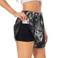 thumbnail image 1 of Salouo Geometric Bull Design Print Women's 2 in 1 Running Shorts Double-Layer Shorts Athletic Workout Gym Yoga Shorts Running Shorts for Women-XX-Large, 1 of 7
