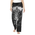 thumbnail image 1 of Salouo Geometric Bull Design Print Women's Pajama Pants Casual Loose Sweatpants PJs Flowy Pants Drawstring Palazzo for Women Wide Leg Pants Lounge Pajama -Large, 1 of 8