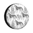 Salouo German Shepherd Dog Print Spare Tire Cover 1417 inch Spare Tire