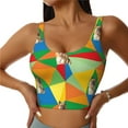 thumbnail image 1 of Salouo German Shepherd Dog Print Sports Bras for Women,Womens Round Neck Sports Bra Workout Crop Tank Tops Padded with Built in Shelf Yoga Bra-XX-Large, 1 of 8