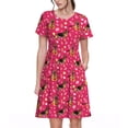 thumbnail image 1 of Salouo German Shepherd Dog for Women's Short Sleeve Summer Dress, Pleated Loose Swing Knee Length Dresses with Pockets, 1 of 6