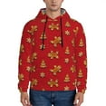 thumbnail image 1 of Salouo Gingerbread Man Pattern Men's Fall Hoodie Sweatshirt,Sport Hoodie with Pockets for Men Pullover Casual Hooded Sweatshirt-Large, 1 of 7