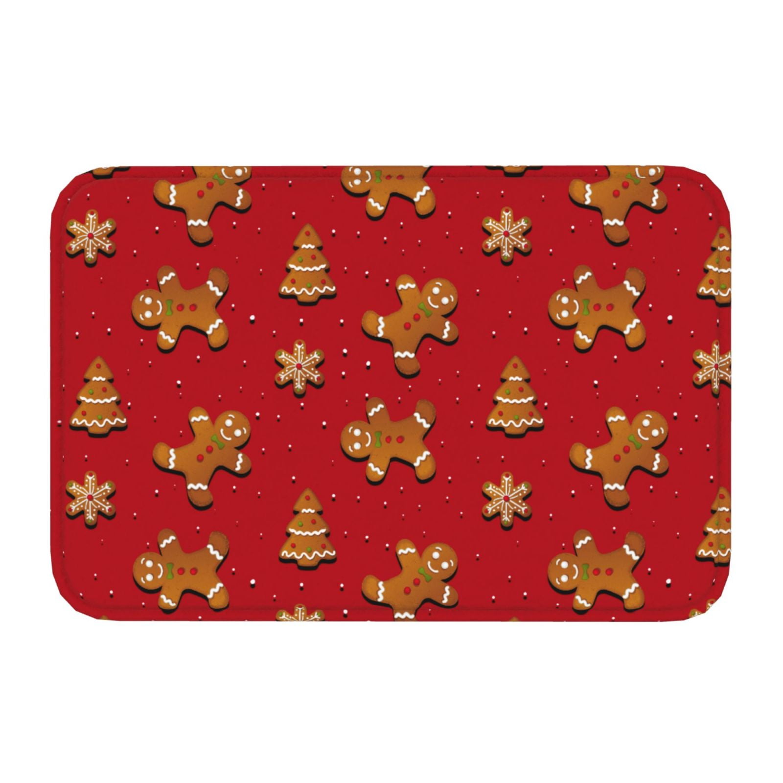 Salouo Gingerbread Man Pattern Outdoor Indoor Sturdy Doormats 16’’×24 ...