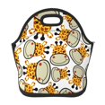 Salouo Giraffes Head for Lunch Tote,Lunch Bag Insulated Lunch Box