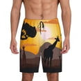 thumbnail image 1 of Salouo Giraffes Of The African Savannah Pattern Men's Sleep Pajama Shorts,Pajama Bottoms Elastic Waistband Sleep Pajama Short PJ Shorts for Men -XX-Large, 1 of 6