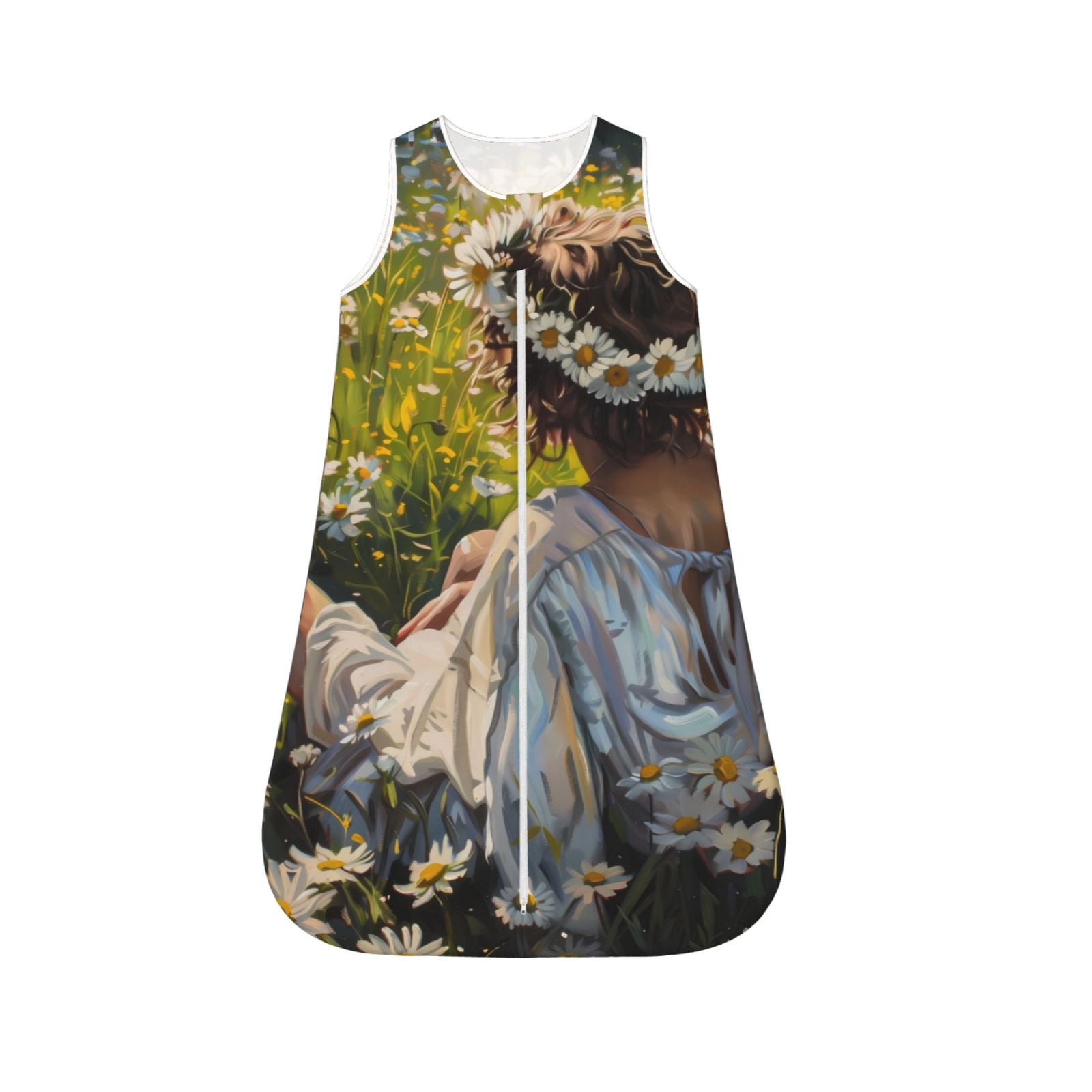Salouo Girl In Field Of Daisies Print Baby Sleep Sack Wearable Blanket