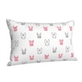 thumbnail image 1 of Salouo Girl Rabbit Pattern Pillow Cases,1PC Pillow Covers with Envelope Closure Decorative Pillow Case for Bed Couch,Pillows Not Included-20"x30", 1 of 6