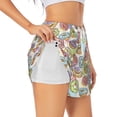 thumbnail image 1 of Salouo Glazed Donuts Print Women's 2 in 1 Running Shorts Double-Layer Shorts Athletic Workout Gym Yoga Shorts Running Shorts for Women-X-Large, 1 of 7