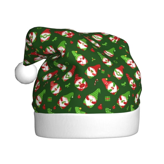 Salouo Gnomes In Caps for Adult Christmas Hat Xmas Holiday Hat Santa Hat for Women & Men Festive Headwear Accessories Fit for Christmas/ New Year/Holiday/Party,1PC