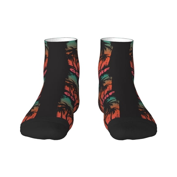 Salouo Go Surfer Pattern Unisex Middle Tube Socks,Middle-Finger Knee High Socks Over The Calf Tube Stocking Crew Stockings for Women and Men Tube Socks