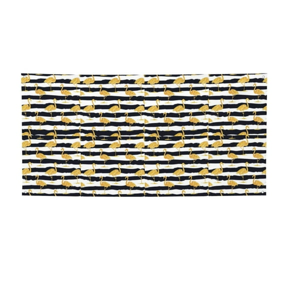 Salouo Gold Flamingo Pattern Holiday Banner Outside Party Decoration Banner (1PC) Festival Supplies Fit for Birthday Parties & Celebrations & Chrismas-Medium