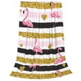 thumbnail image 1 of Salouo Gold Glittering Hearts and Flamingos Print Bed Blankets,Flannel Blanket Comfortable Air Conditioning Blanket Lightweight Blanket for Sofa Bed Travel & Couch -60"x50", 1 of 8