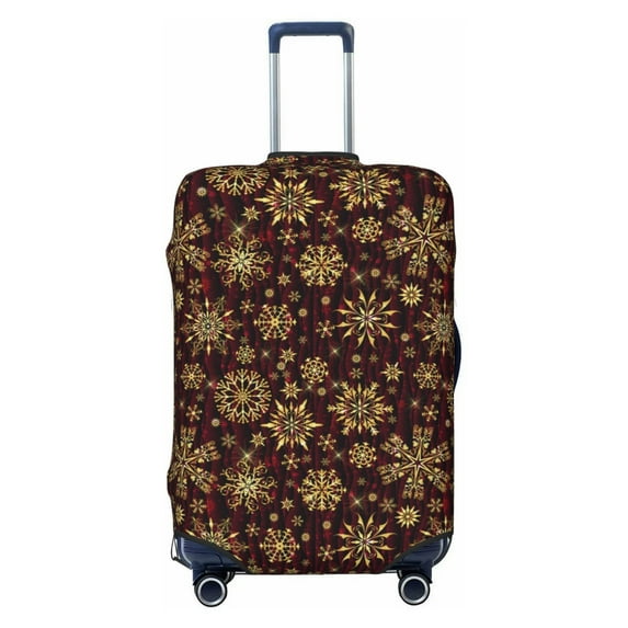 Salouo Golden Snowflakes Pattern Travel Dust-proof Suitcase Cover, Softside Suitcase Protector Luggage Cover Protector for 18-32inch ,Not Included Suitcase