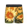 thumbnail image 1 of Salouo Golden Sunflower In Field Pattern Men's Boxer Briefs, Soft & Breathable Underwear Elastic Waistband Briefs for Men,1-Pack, 1 of 7