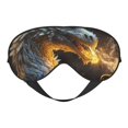 Salouo Golden White Fire Dragon Pattern Sleep Mask,Sleep Eye Mask