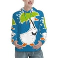 thumbnail image 1 of Salouo Goose Holding an Umbrella Pattern Hoodie Sweatshirts for Women, Autumn Pullover Hoodie Workout Sweat Women's Long Sleeve Preppy Sweatshirts-XX-Large, 1 of 7