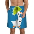thumbnail image 1 of Salouo Goose Holding an Umbrella Pattern Swim Trunks for Men,Men's Hawaiian Bathing Suit Swimsuits Quick Dry Swimming Board Shorts Beach Shorts with Pockets-XX-Large, 1 of 6