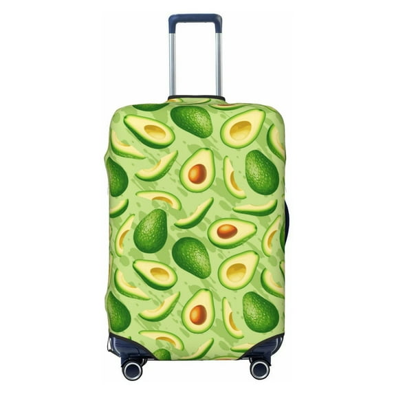 Salouo Green Avocado Pattern Travel Dust-proof Suitcase Cover, Softside Suitcase Protector Luggage Cover Protector for 18-32inch ,Not Included Suitcase