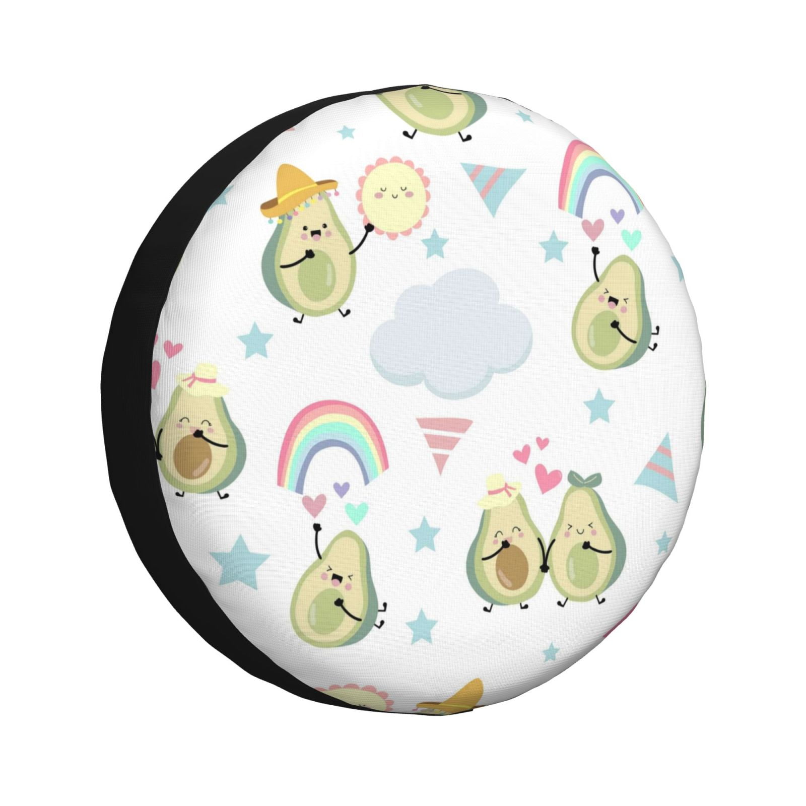 Salouo Green Blue Avocado Print Spare Tire Cover 1417 inch Spare Tire